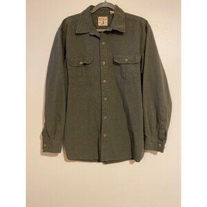 Red Head Brand Co. Men’s L Long Sleeve Button-Up Shirt Gray 100% Cotton Casual